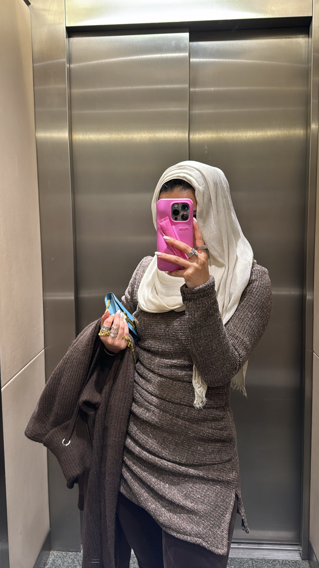 Ruffled wool top - Toffee 🤎