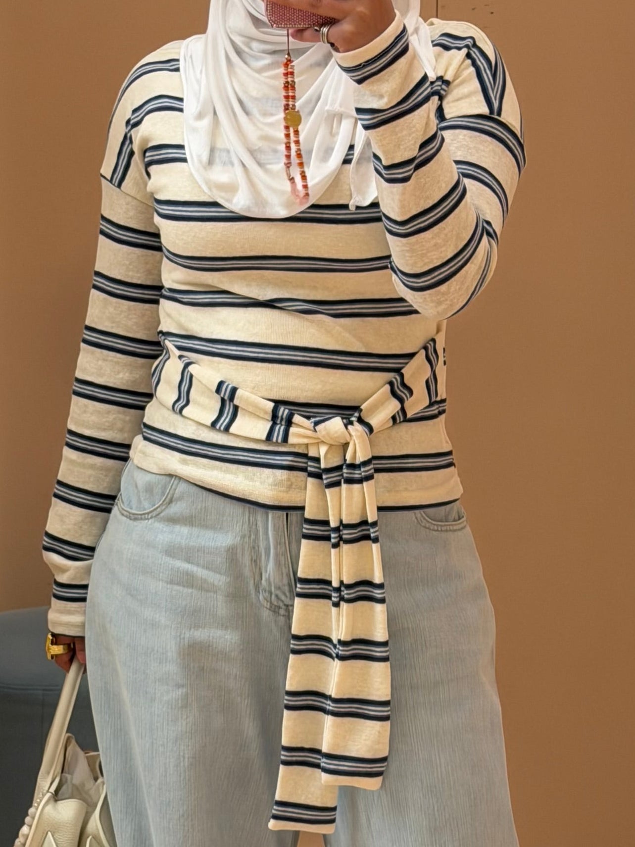 Striped Wrap Top